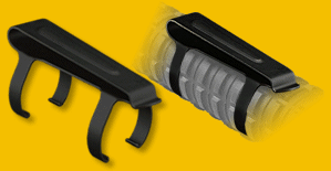 Metal clip for concealed carrying of expandable baton BC-01