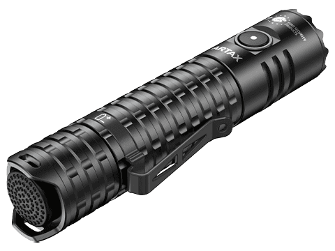 Tactical switch on the end of the ARTAX flashlight