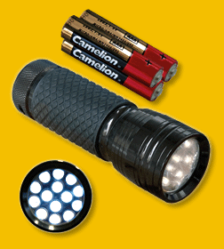 Lampe de poche en duralumin avec 14 diodes LED – MAGNUM