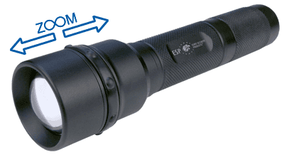 Tactical flashlight with a ZOOM re-focusing – HELIOS ULTRAZOOM