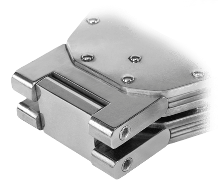 Detalle de la bisagra de las esposas policiales HM-03