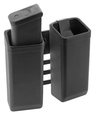 Etui plastique pivotant double pour deux chargeur 9mm Luger