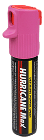 Aérosol de défense au poivre HURRICANE Max – couleur rose