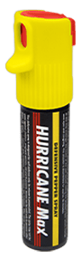 Aérosol de défense au poivre HURRICANE Max – couleur jaune